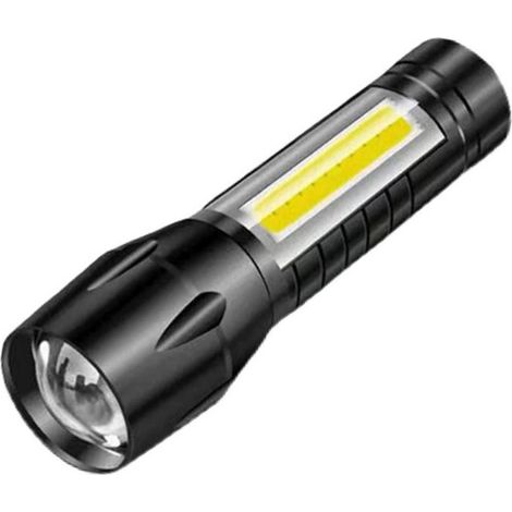 COB-Taschenlampe aus Aluminium, teleskopierbar, superhell, wasserdicht, tragbar, Mini-Taschenlampe für den Außeneinsatz (1/5)