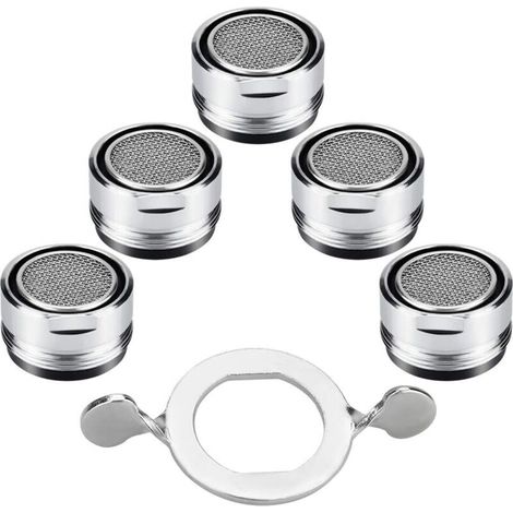 Set mit 5 Küchenarmaturfiltern, 24 mm, Küchenbelüfterfilter, Roca-Diffusor + 5 Gummidichtungen + 1 Schraubenschlüssel