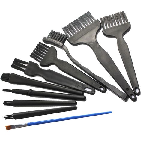 Kit de 10 brosses de nettoyage pour clavier (antistatique, petite brosse anti-poussière) pour écran PCB de téléphone, ordinateur, ordinateur portable et écran. (1/5)