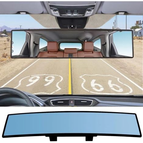 Rétroviseur Intérieur - Grand Angle 300 mm - Anti-Éblouissement - HD Vision - Universel Pour Voiture - 1 Pièce (1/4)