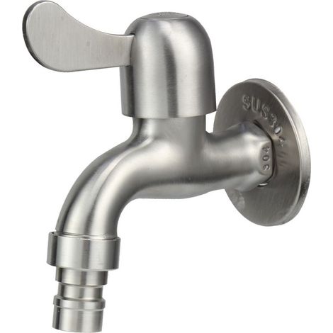 Robinet en acier inoxydable pour évier de buanderie, robinet pour machine à laver, robinet d'évier mural (1/5)