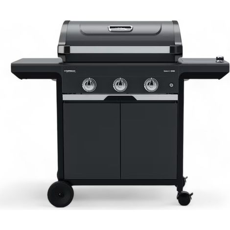 Barbecue a gas 3 fuochi con fornello laterale acciaio inox griglia reversibile ghisa e accensione elettronica Select 3 EXS Campingaz (1/5)