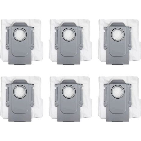 Set of 6 bags to dust for robot vacuum cleaner Roborock Q Revo, accessories and pieces detachable, bags to dust of replacement wide capacity (1/5)