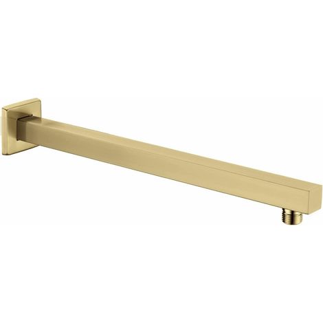 40,6 cm Duscharm – 1-teilig – Gebürsteter Edelstahl Gold – Robuste Regenduschverlängerung – Für moderne Badezimmer – 40,6 cm (1/5)
