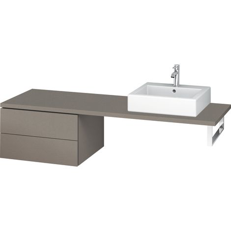 Base Duravit L-Cube Base per console, larghezza 620 mm, profondità 547 mm, 2 cassetti, colorazione: Terra Opaco - LC583801414 (1/4)