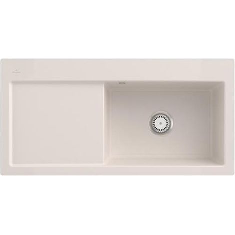 Évier encastré SUBWAY 60 XL FLAT 965x475mm Be re Handbet crema