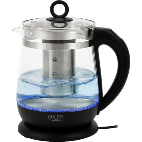 Bouilloire Adler ad 1299 2200W 1.5L verre (1/3)