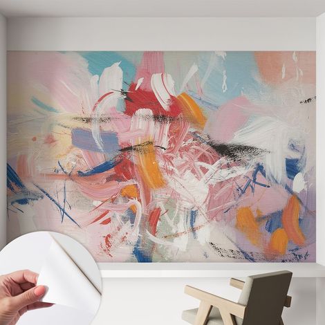 Fototapete Selbstklebend - trendige Wanddeko - Schlafzimmer - Wohnzimmer Harmonische Abstraktion 152x104 cm (1/5)