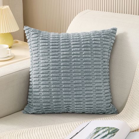 Lot de 2 taies d'oreiller en velours côtelé – housses de coussin décoratives pour canapé, salon, chambre, douces et confortables (1/3)