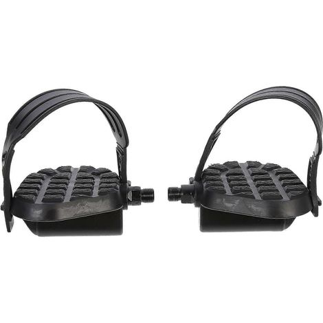 Pédales de vélo d'appartement, conception antidérapante, dimensions : 15,00 x 13,00 x 13,00 cm, 1 paire, noires. (1/5)