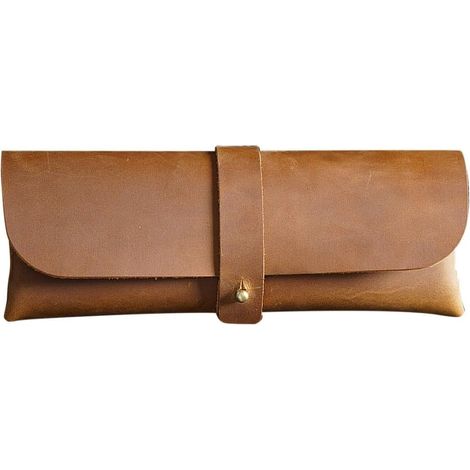 Étui a Crayons en Cuir,Trousse Vintage Sac a Crayons pour Étudiants,Hommes D'affaires,Adultes,Artistes,Brun(peut Contenir 20 Stylos) (1/5)
