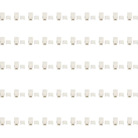 Lot de 50 connecteurs Ethernet RJ45 Cat6, module réseau non blindé à 90°, sans perforation. (1/5)