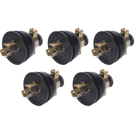 5 Stück Generatorstecker, 3-polig, Benzin, mit Anti-Loose-Funktion, Zubehörteile, 168°F/170°F, US-Stecker, 250 V (1/5)