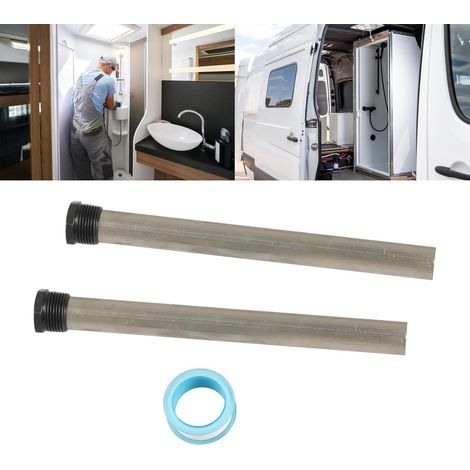 Anodo per scaldabagno in magnesio con nastro in PTFE, lunghezza 23,5 cm, lunghezza filettatura 1,9 cm (1/3)