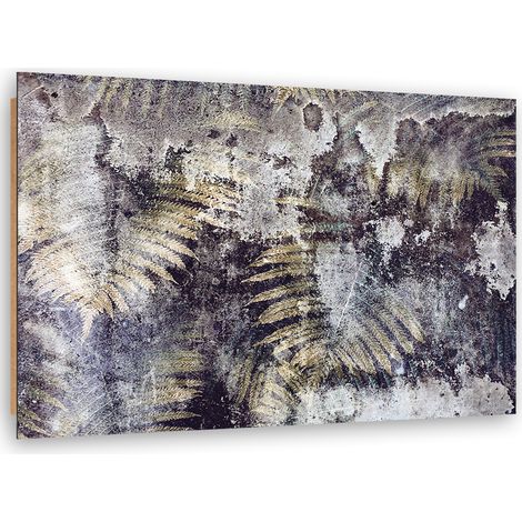 Quadro deco panel, Foglie di felce dorate - 60x40 (1/5)