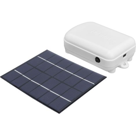 Pompe à oxygène solaire 2W 6V avec batterie au lithium intégrée de 2000mAh, pompe à économie d'énergie pour aquarium (1/5)