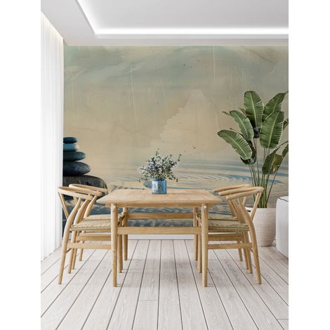 Papier peint paysage pierres empilees 1 - 150 x 250 cm (1/2)