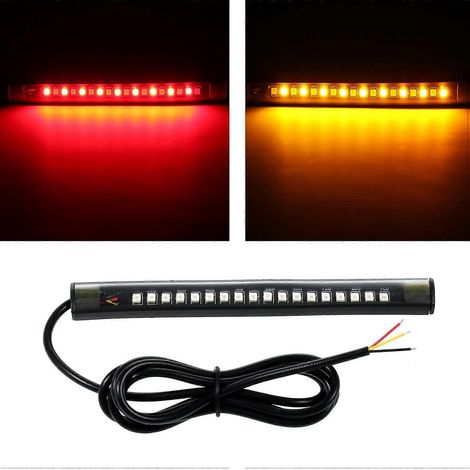 12V 1 Stück Universal 18 LED-Lichtleiste, Motorrad-Blinker, Rücklicht für Anhänger, Bremslicht