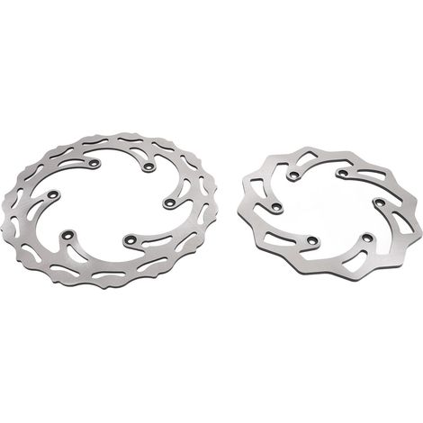 Ortviai Disques de Frein Avant/Arrière pour Moto KTM 125-500 XC/XCF/XCW/SX/SXF/EXC/EXCF/TPI/6D (1994-2022) – 2 Pièces, 260 mm / 220 mm (1/5)