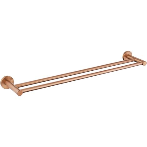 Adema Rise Dubbele Handdoekrek - 60 cm - passend bij Grohe Brushed Warm Sunset