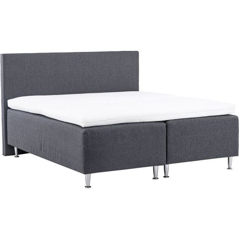 Lit Adulte Design "Mesa" 180x200cm Gris Foncé (1/5)