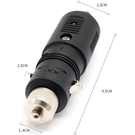 Lot de 6 adaptateurs 12/24V avec fusible 5A – Fiche allume‑cigare pour voiture et moto – Protège contre les surtensions et les courts‑circuits (1/4)
