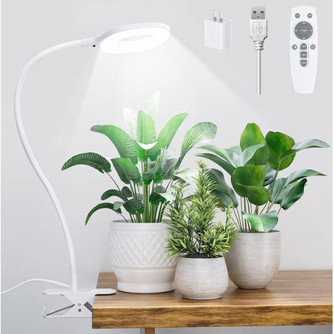 LED Grow Light 10W Full Spectrum 56 LEDs with Clamp (1/5)