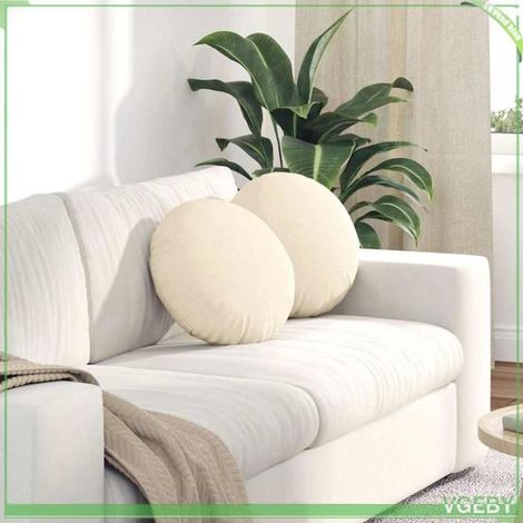 Coussin de siège - FAFEISY - Rond - Velours côtelé - 40 cm - Déhoussable (1/5)