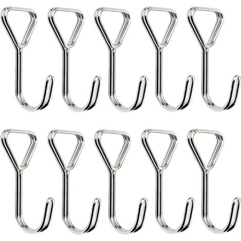 Lot de 10 crochets spiralés en acier inoxydable pour sandows, crochets de tension, pour tentes, vélos, fixation de bagages. (1/5)