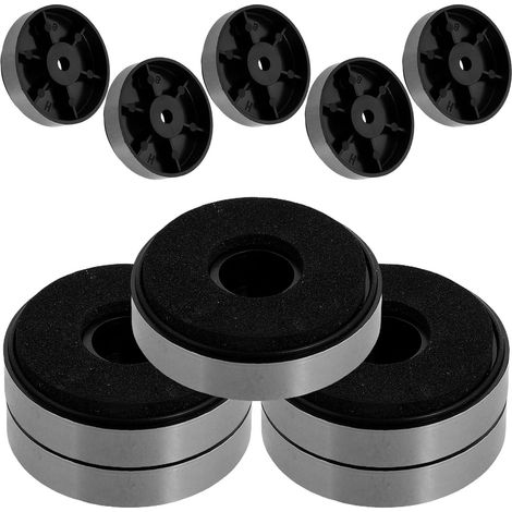 10 Coussinets D'isolation Audio Anti-Vibration et Antidérapants en Abs et Eva pour Pieds de Haut-parleurs DVD et Machines, Pack de 10 Pièces Argentés (1/5)