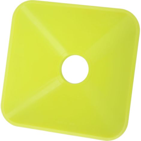 10 quadratische Trainingskegel, leuchtende Farbe, stapelbar, kompakt, geeignet für Sportarten wie Fußball, grün. (1/5)