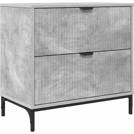 Maison Exclusive - Nachttisch Betongrau 63,5 x 36 x 61 cm Holzwer