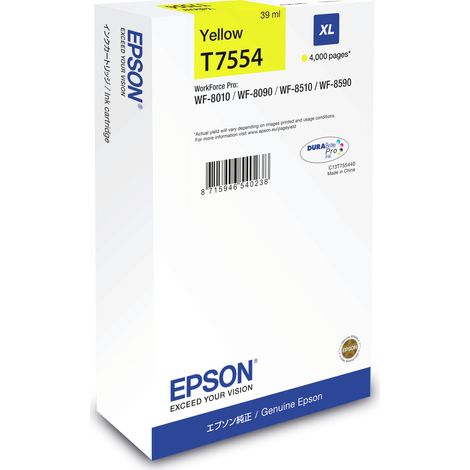 Epson C13T75544N cartucho de tinta 1 pieza(s) Original Alto rendimiento (XL) Amarillo