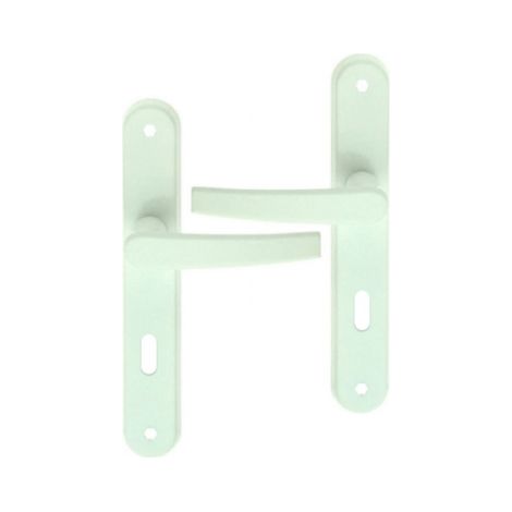 Ouvre&Déco – Poignée de porte d'entrée AVORIAZ – Aluminium laqué blanc – Entraxe 195 mm – Finition élégante pour chambres à coucher