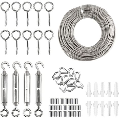 Cavo in acciaio inox 304 ad alte prestazioni con rivestimento in PVC – per pali in legno (1/5)