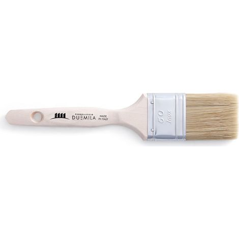 Brosse de peinture avec virole inoxydable, pinceau usage universel, pour tous les types de vernis et peintures, murs, bois, garde-corps, virole 50 mm (1/5)