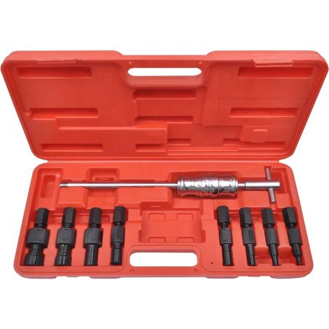 Kit d'extracteurs de roulements pour trous borgnes, 9 pièces (8-32 mm), avec extracteur à inertie (1/3)