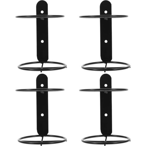 Porte-Bouteille Mural Individuel en Métal Casier À Vin Suspendu pour 4 Pièces Présentoir 1 Bouteille Décoration Murale pour Cuisine Bar Restaurant Hôtel (1/5)