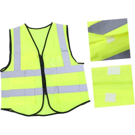 Reflective Visibility Polyester Outdoor Stripes Safety High Vest with