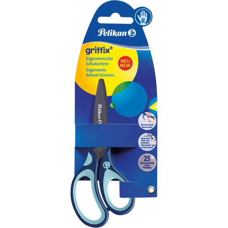 Tijeras ergonómicas de titanio Pelikan de 15 cm, color azul marino (1/4)