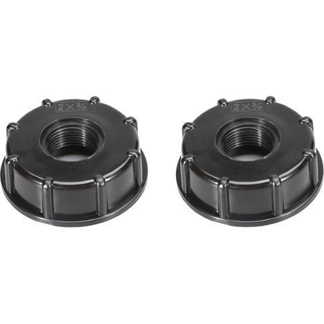 2 Pièces Adaptateur IBC Bouchon S60x6 - Connecteur de Réservoir IBC 3/4 Pouce - Adaptateur IBC Bouchon s60x6 pour cuve 1000 litres 3/4 Pouce (1/5)