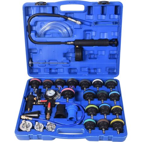DHA 28pcs Radiator Pressure Tester Kit for Car Cooling System Universal Pressure Tester with Hand Pump, Water Tank Leak Detector, Under Bleed (1/5)