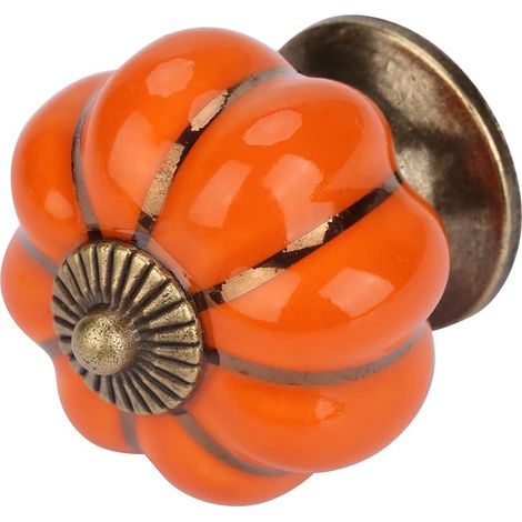 Pomelli in ceramica a forma di zucca in stile europeo per cassetti di armadi e mobili da camera da letto (blu).