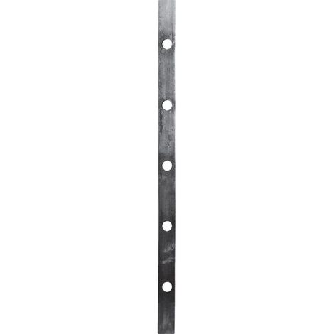 Deco Fer Forge – Barre plate trouée en acier 1100mm – 7 trous ronds de 15mm – Parfaite pour ferronnerie – Installation sécurisée et esthétique