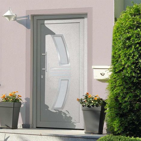 vidaXL Porte d'entrée Blanc 88x200 cm (1/5)