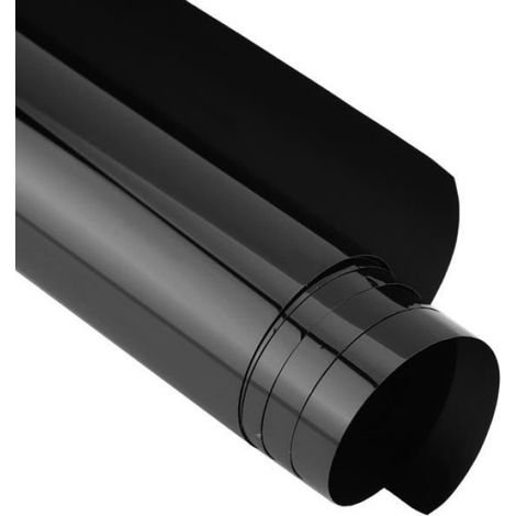 Film Teinté Pour Vitres - Protection Uv 99% - Auto-adhésif - Résistant Aux Chocs - Noir - 100 X 50 Cm (1/4)