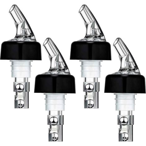 Doseur Automatique - 30 ml - Pour Spiritueux Vin Cocktails - Verseur Et Bouchon Combiné - Lot De 4 (1/5)