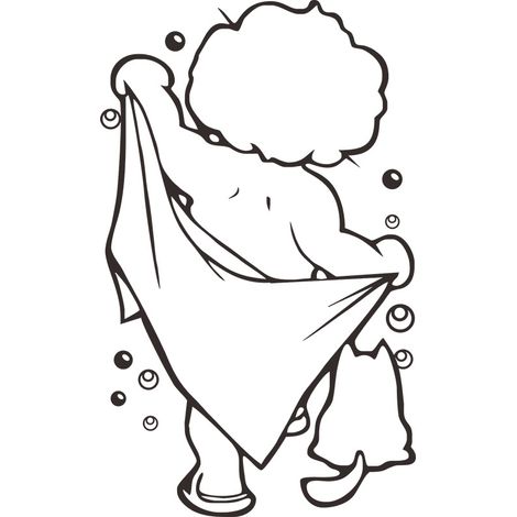 Lntyq Douche Amovible PVC imperméable Accueil Chambre Décoration Stickers muraux Toilettes Porte Bricolage drôle Salle de Bains en Verre Autocollant