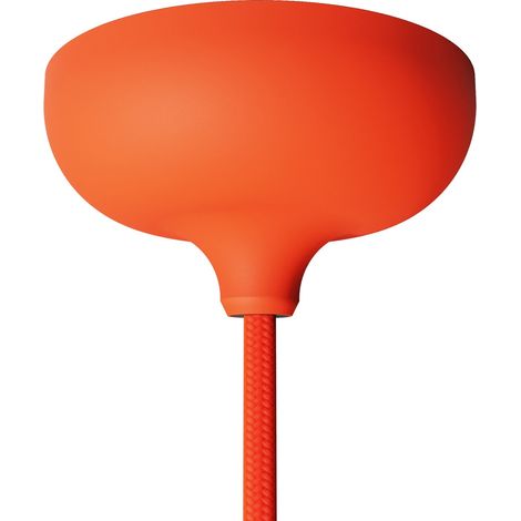 Kit rosone in silicone con foro centrale e predisposizione per foro laterale Arancione