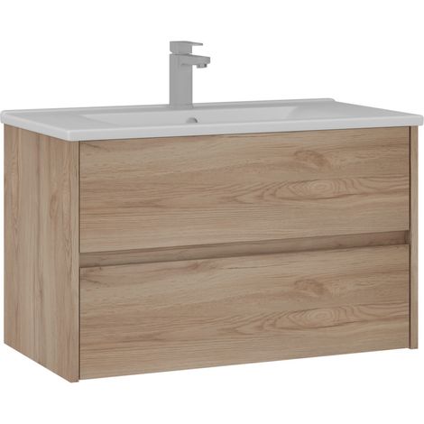 Mobile lavabo "Side 85 v2" - 85 x 45 x 52 cm - Rovere (1/3)